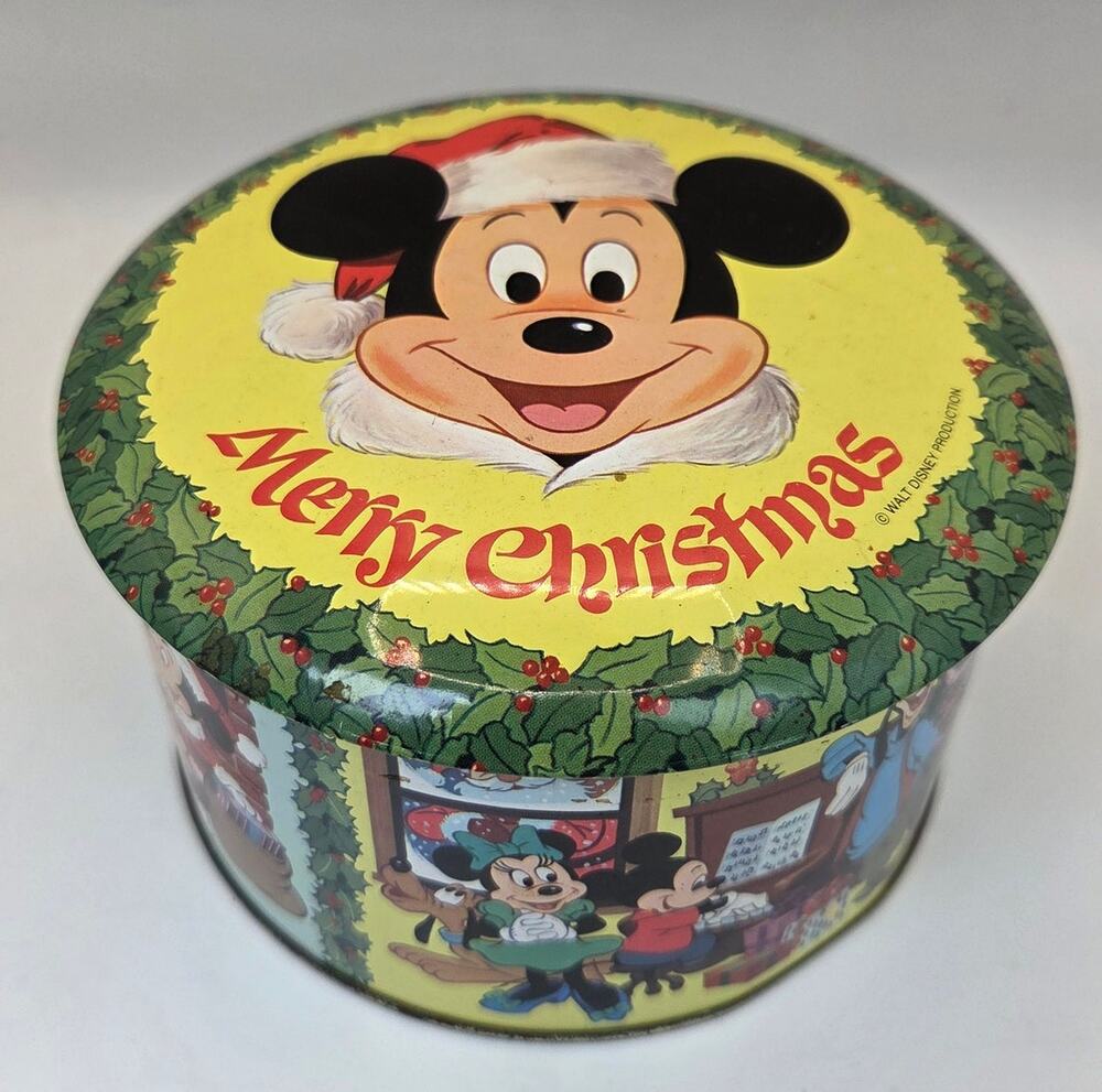 Vintage Disney Mickey Mouse Merry Christmas Collector's Edition Vol 1 Tin Box